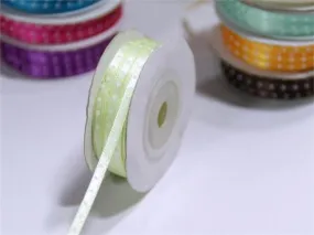 100 Yards 1/8" DIY Apple Green Satin Polka Dot Ribbon Wedding Party Dress Favor Gift Craft