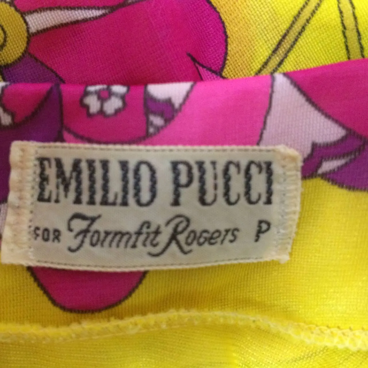 1960s Emilio Pucci for Formfit Rodgers Yellow and Pink Lounge Short Set