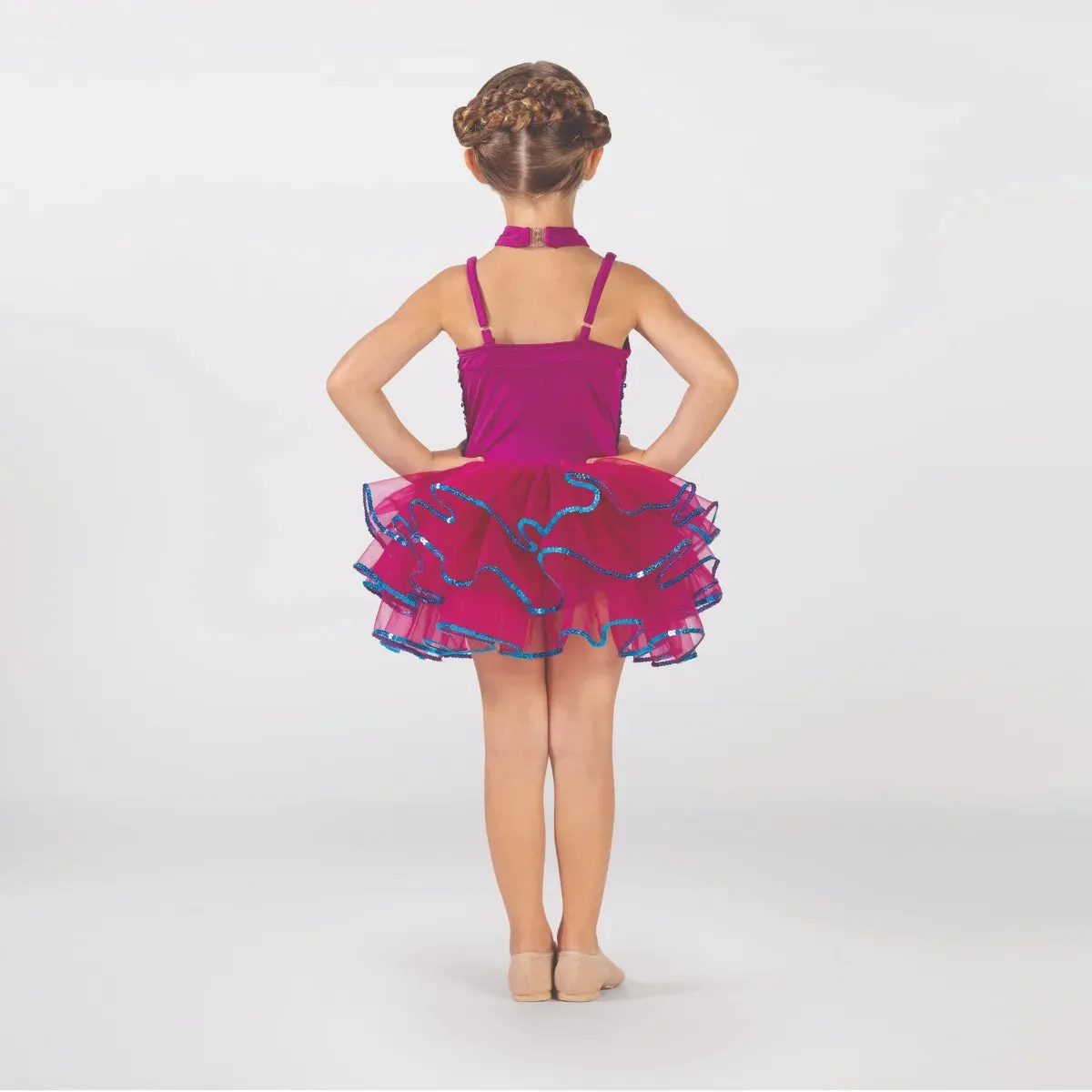 1st Position Sequin Bodice Tutu with Cross Over Halterneck