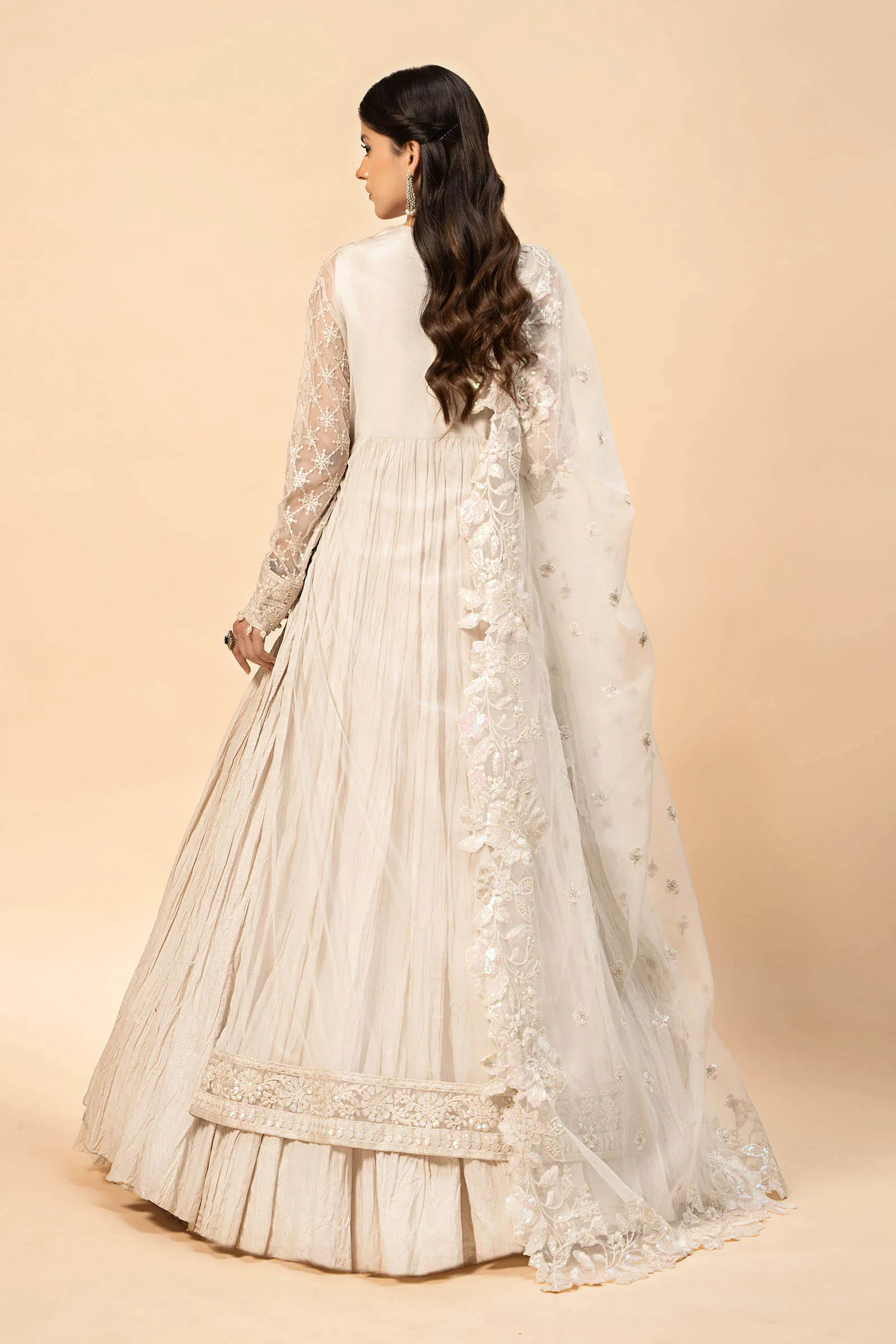 3 Piece Embroidered Net Suit | SF-W24-44