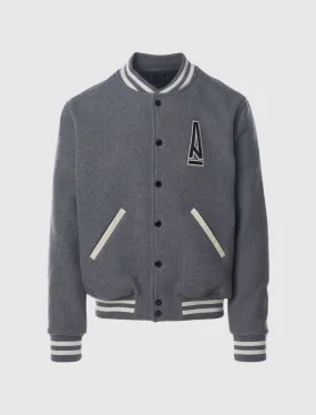 A MA MANIÉRE LEGACY GREY VARSITY JACKET