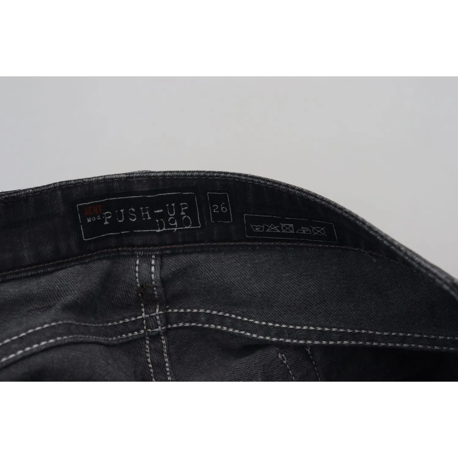 Acht Sleek Black Washed Slim Fit Denim