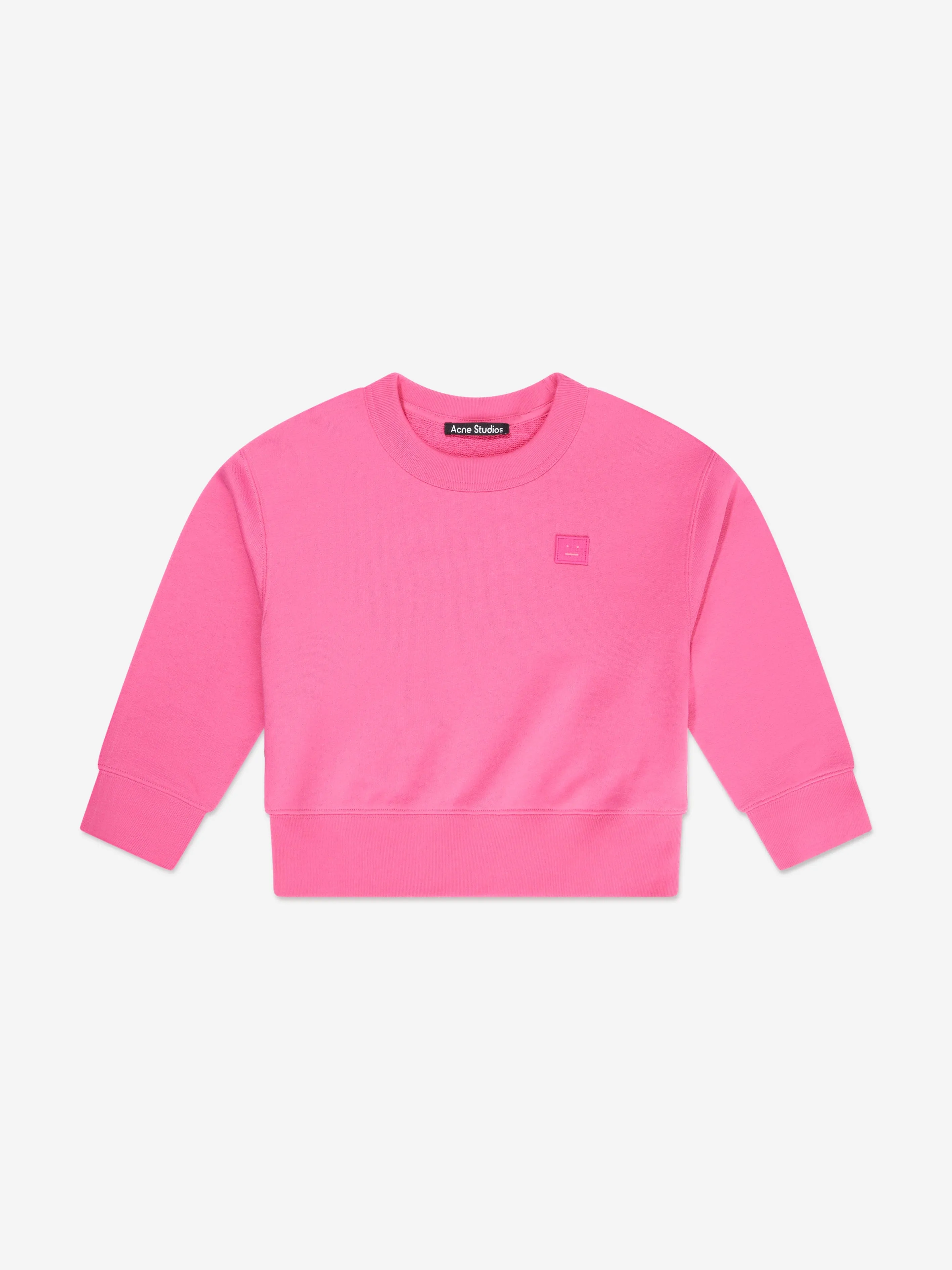 Acne Studios Kids Mini Fairah Face Sweatshirt in Pink