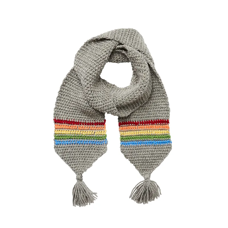 Acorn Rainbow Scarf - Grey