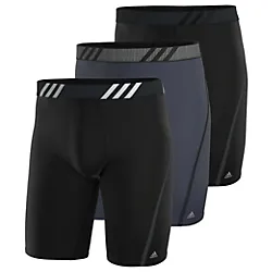 adidas Men's Sport Performance Mesh 3-Pack Long Boxer Brief