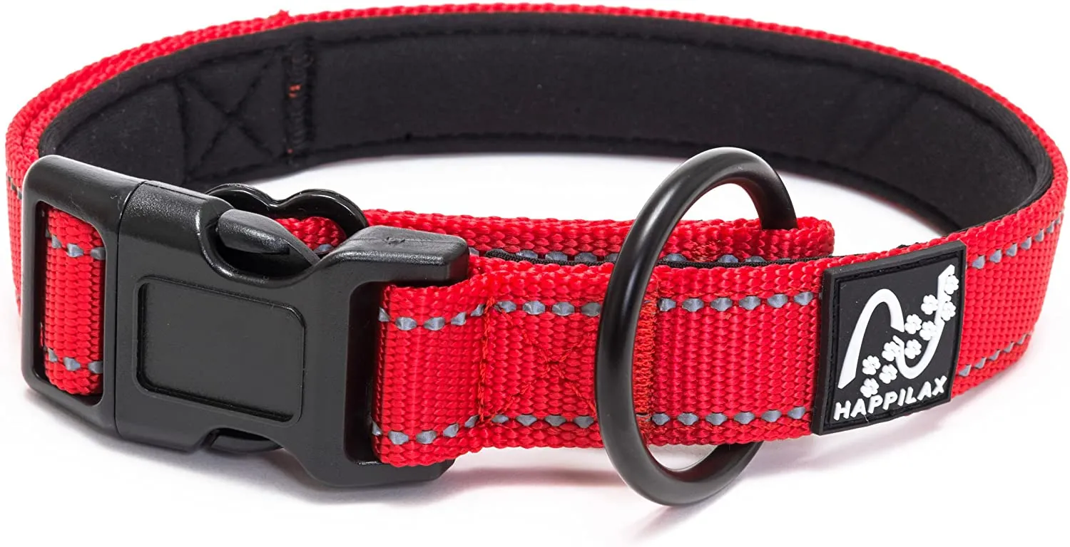 Adjustable Dog Lars  Reflective Padded Dog Lar With Strain Relief