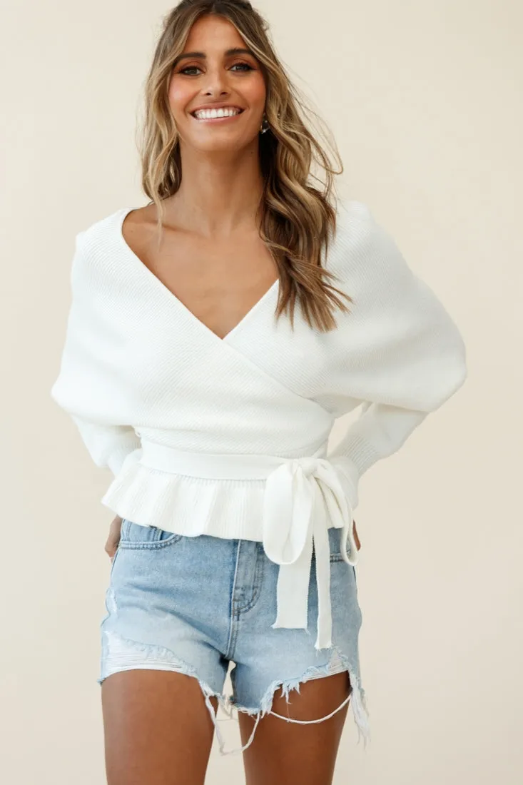 Amara Long Sleeve Knit Top Ivory