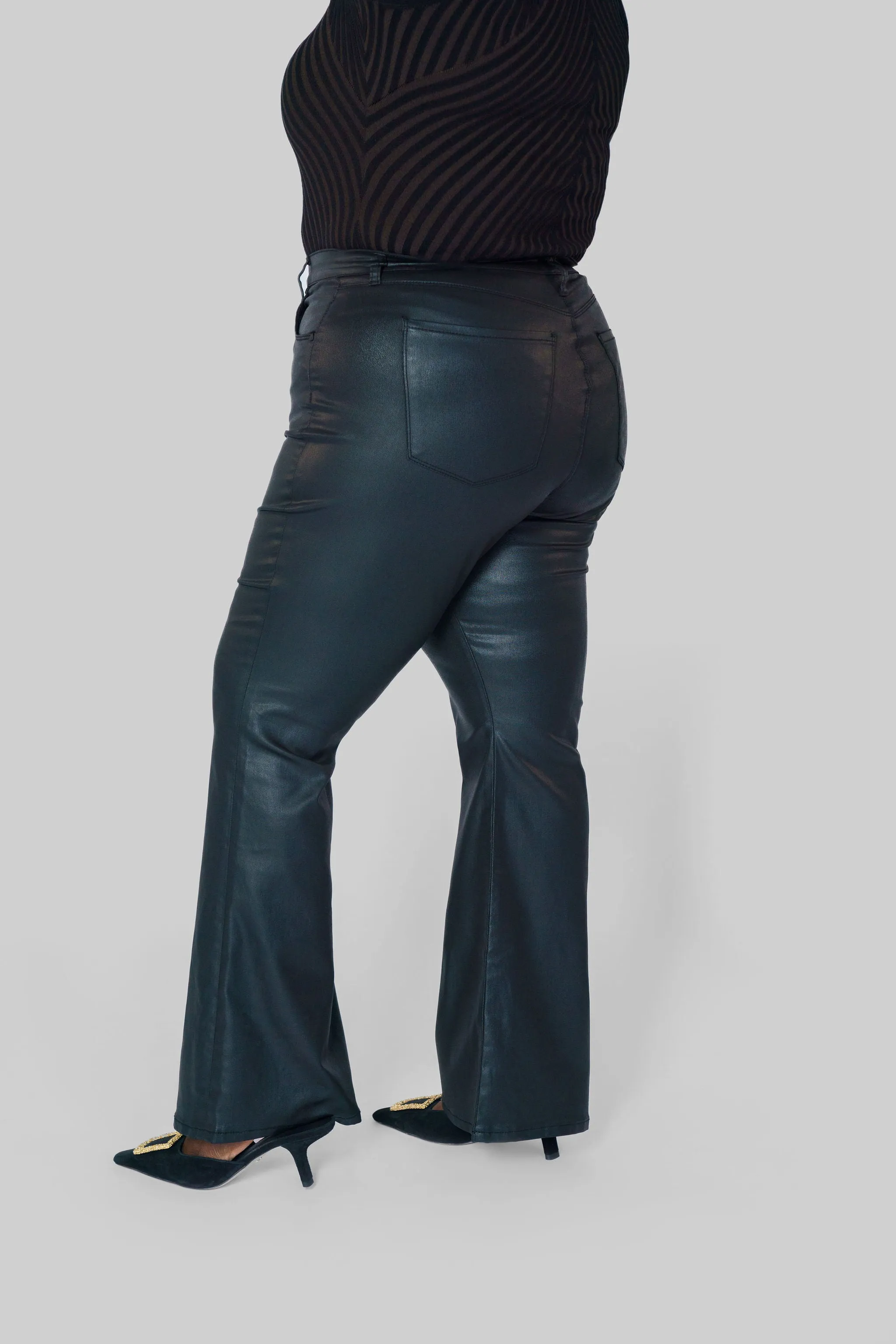 ANA FAB AB COATED HIGH WAIST FLARE