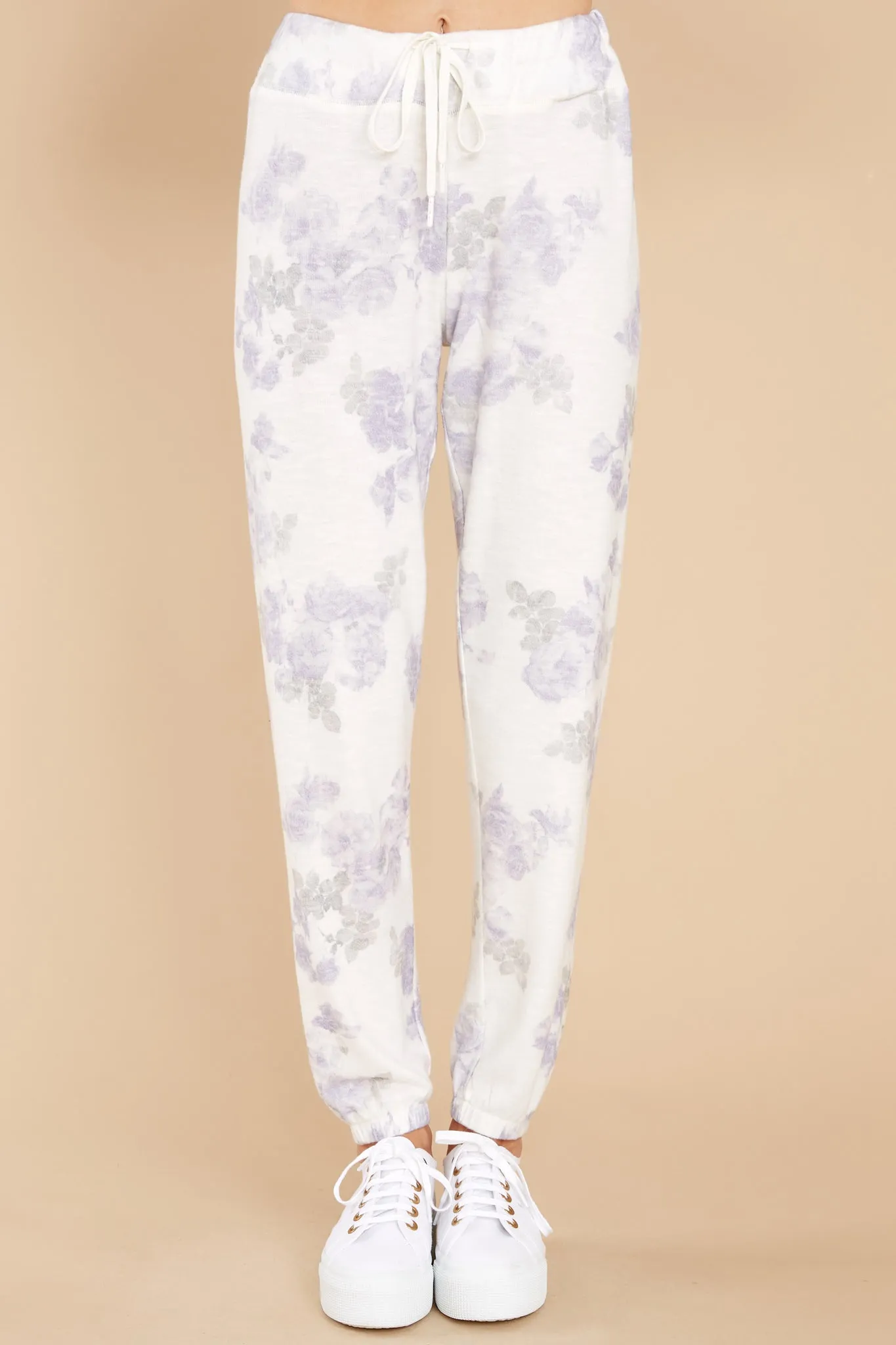 Ava Pastel Lavender Ash Floral Jogger