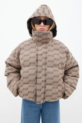 Beige BB Monogram Puffer