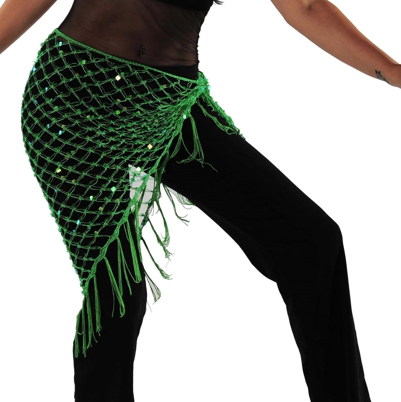 Belly Dancer Colorful Net Hip Scarf | MASRI MESH