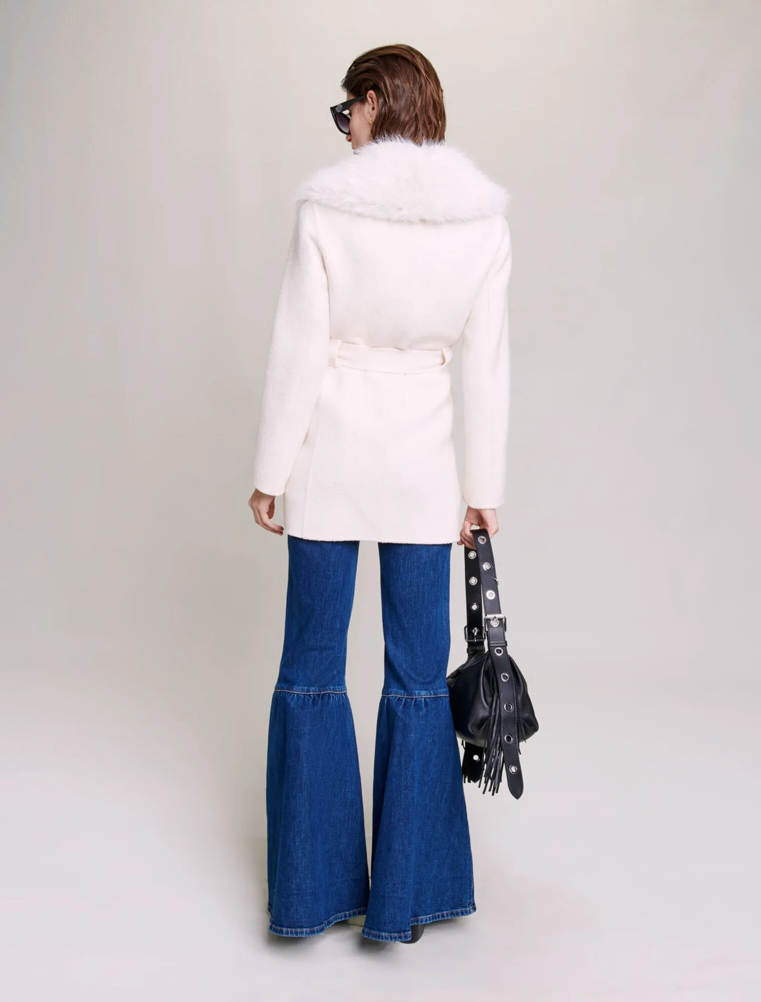 Belted short coat