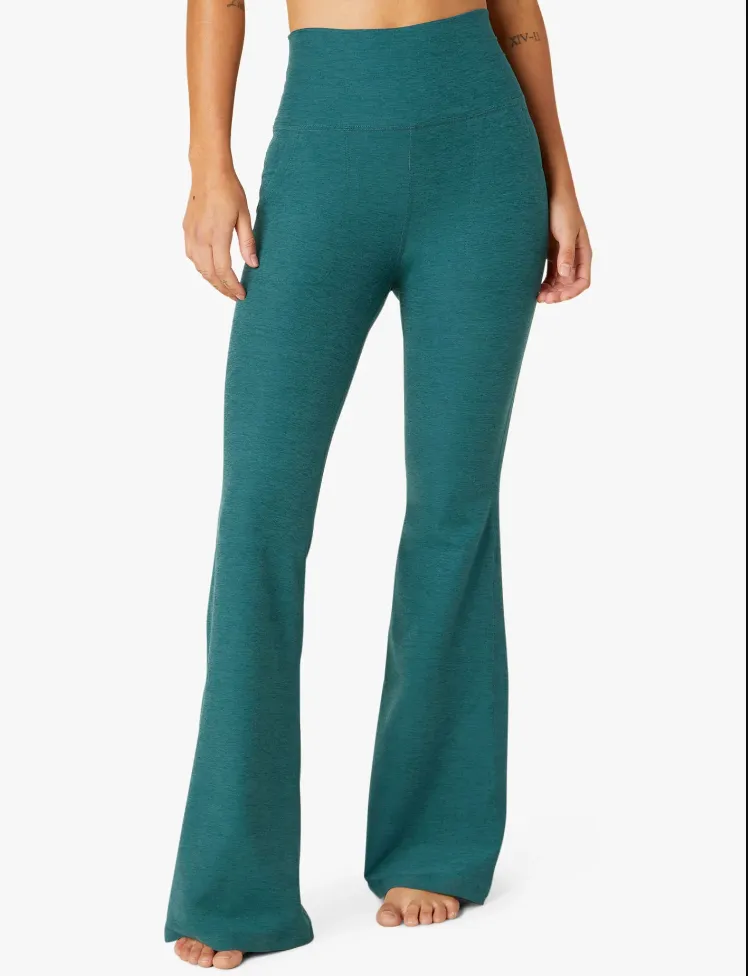 Beyond Yoga High Waisted All Day Flare Pant - Deep Sea Heather