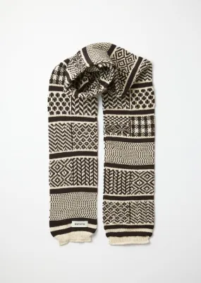 Black Ivory Jacquard Scarf