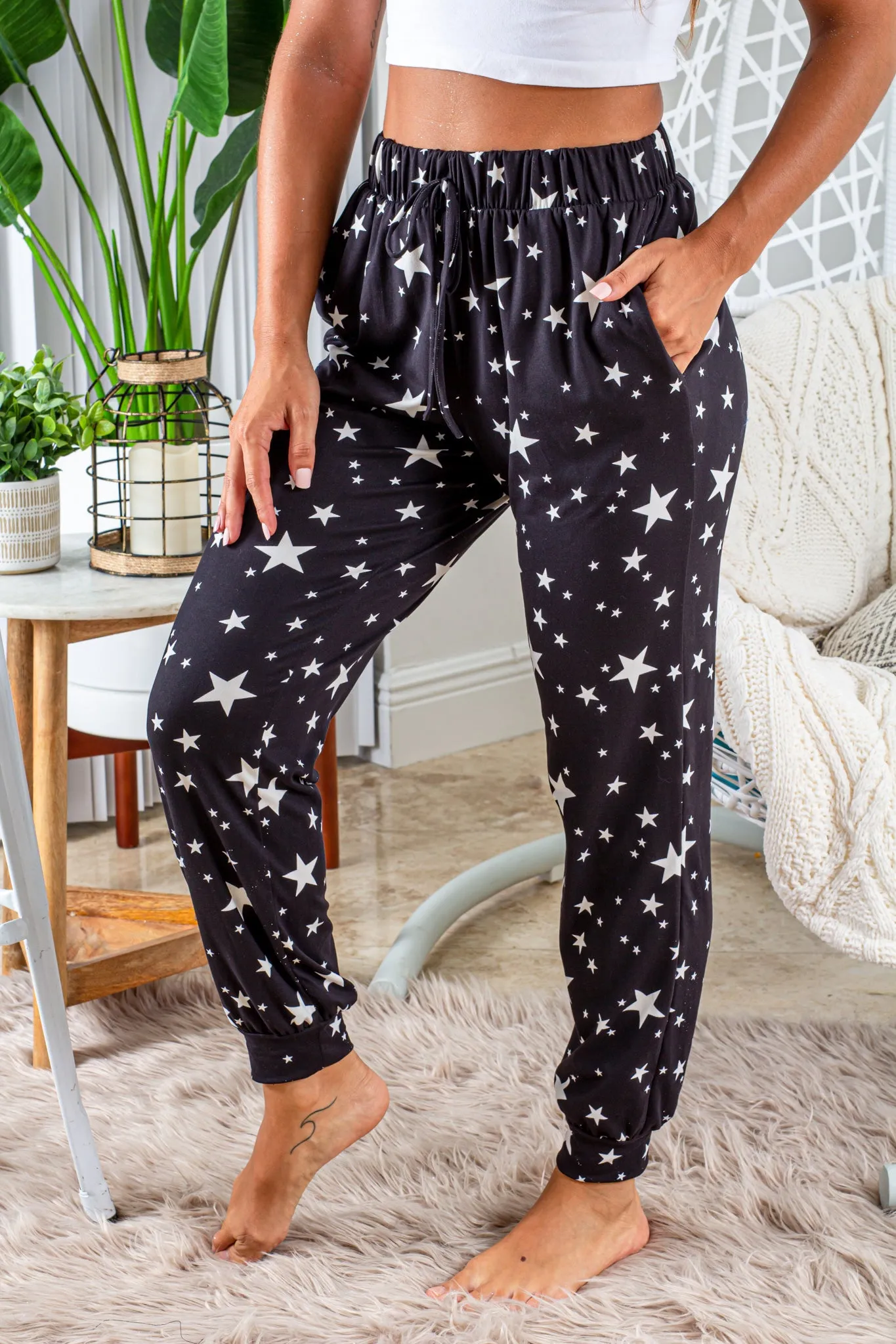 Black Star Printed Joggers