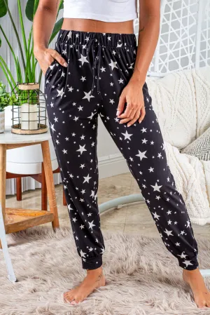 Black Star Printed Joggers