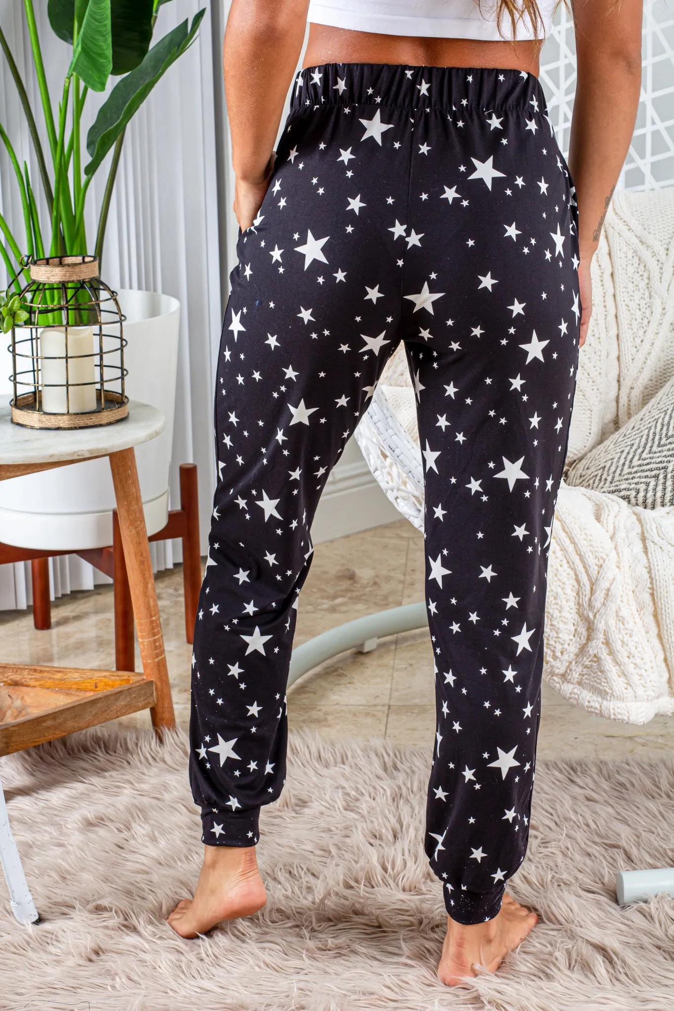 Black Star Printed Joggers