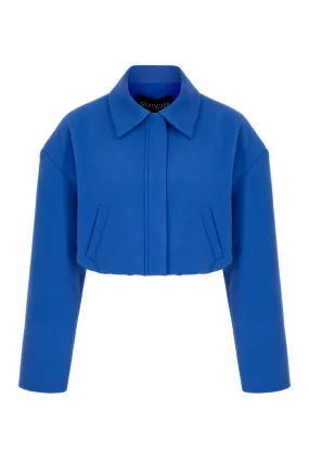 BLUE CACHET BOMBER JACKET