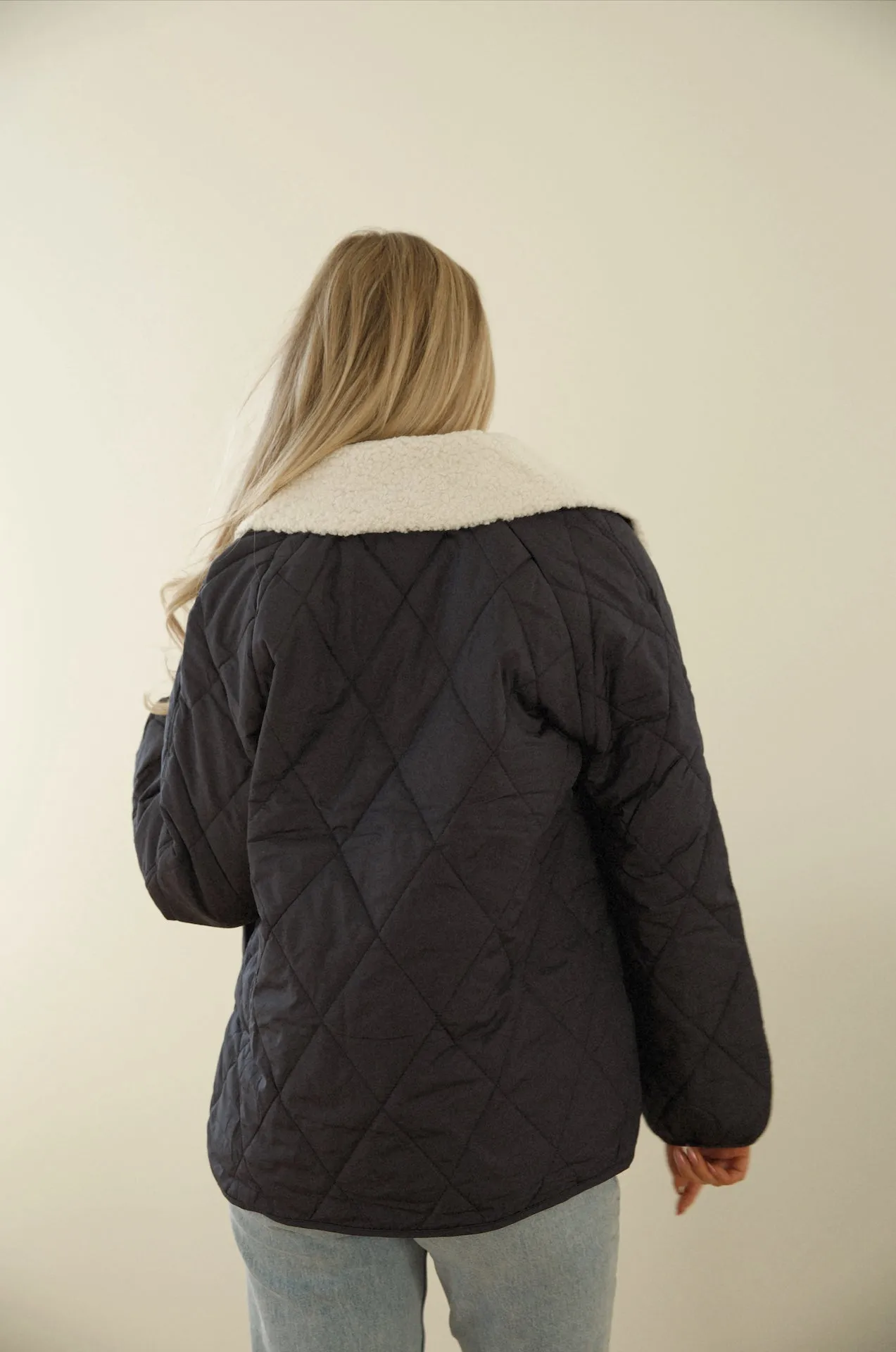 Blue Quilted Jacket