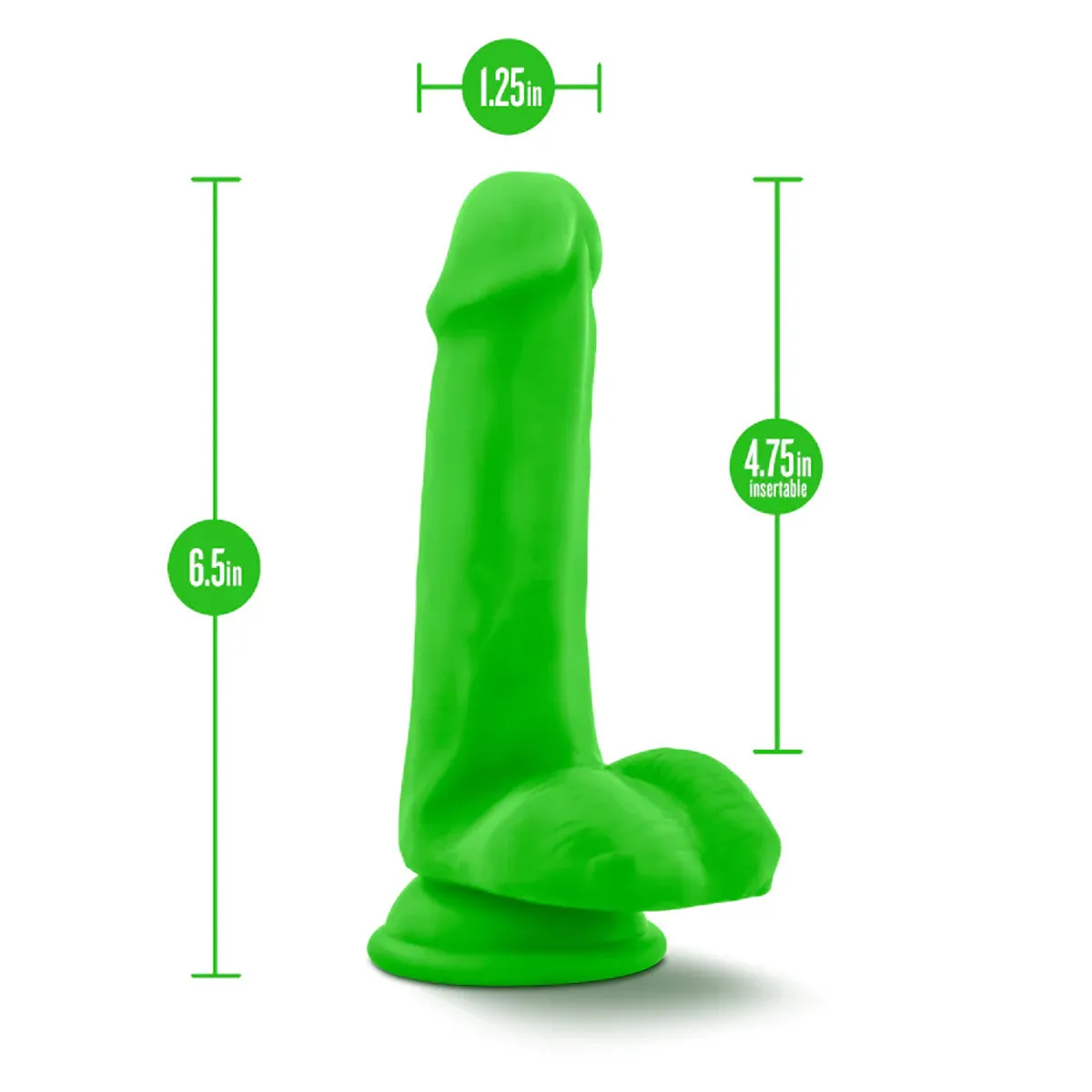 Blush Neo Elite Green 6.5 Inch Silicone Dildo