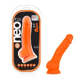 Blush Neo Elite Orange 7.5 Inch Silicone Dual Density Suction Cup Dildo