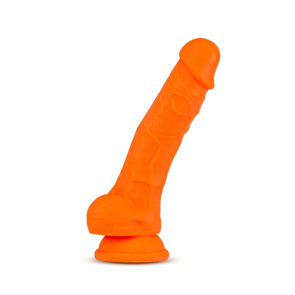 Blush Neo Elite Orange 7.5 Inch Silicone Dual Density Suction Cup Dildo