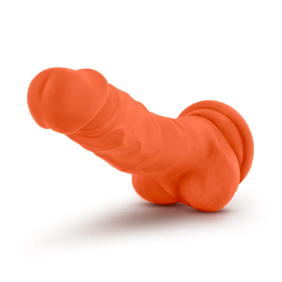 Blush Neo Elite Orange 7.5 Inch Silicone Dual Density Suction Cup Dildo