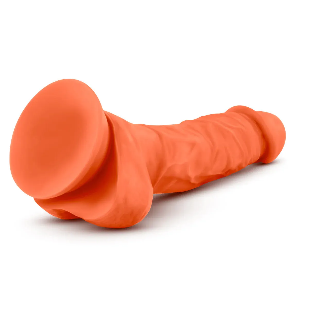 Blush Neo Elite Orange 7.5 Inch Silicone Dual Density Suction Cup Dildo