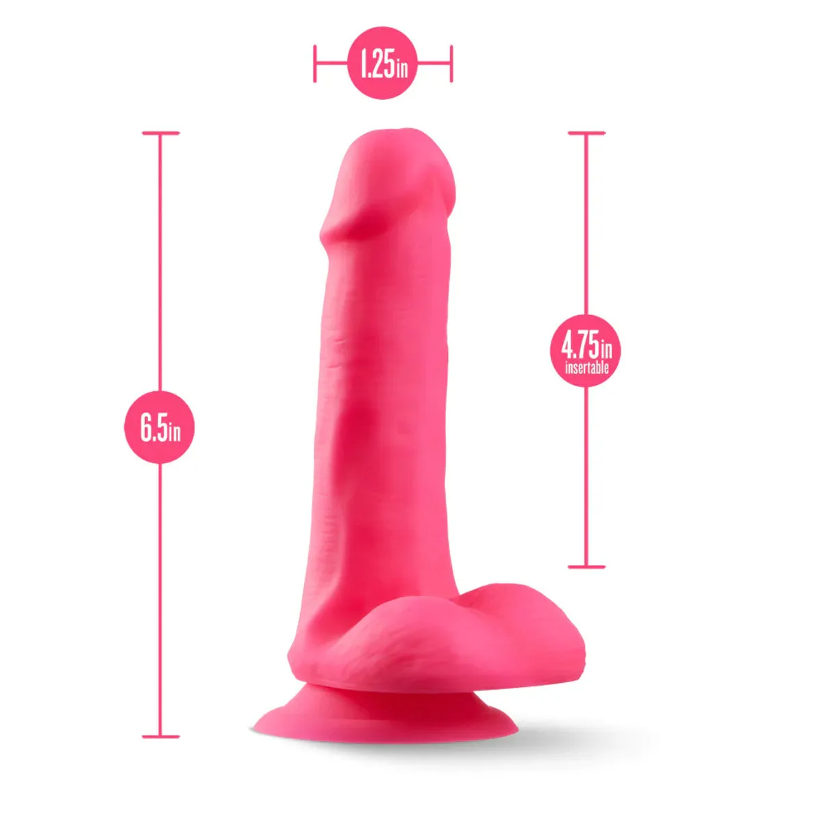 Blush Neo Elite Pink 6.5 Inch Long Suction Cup Dildo