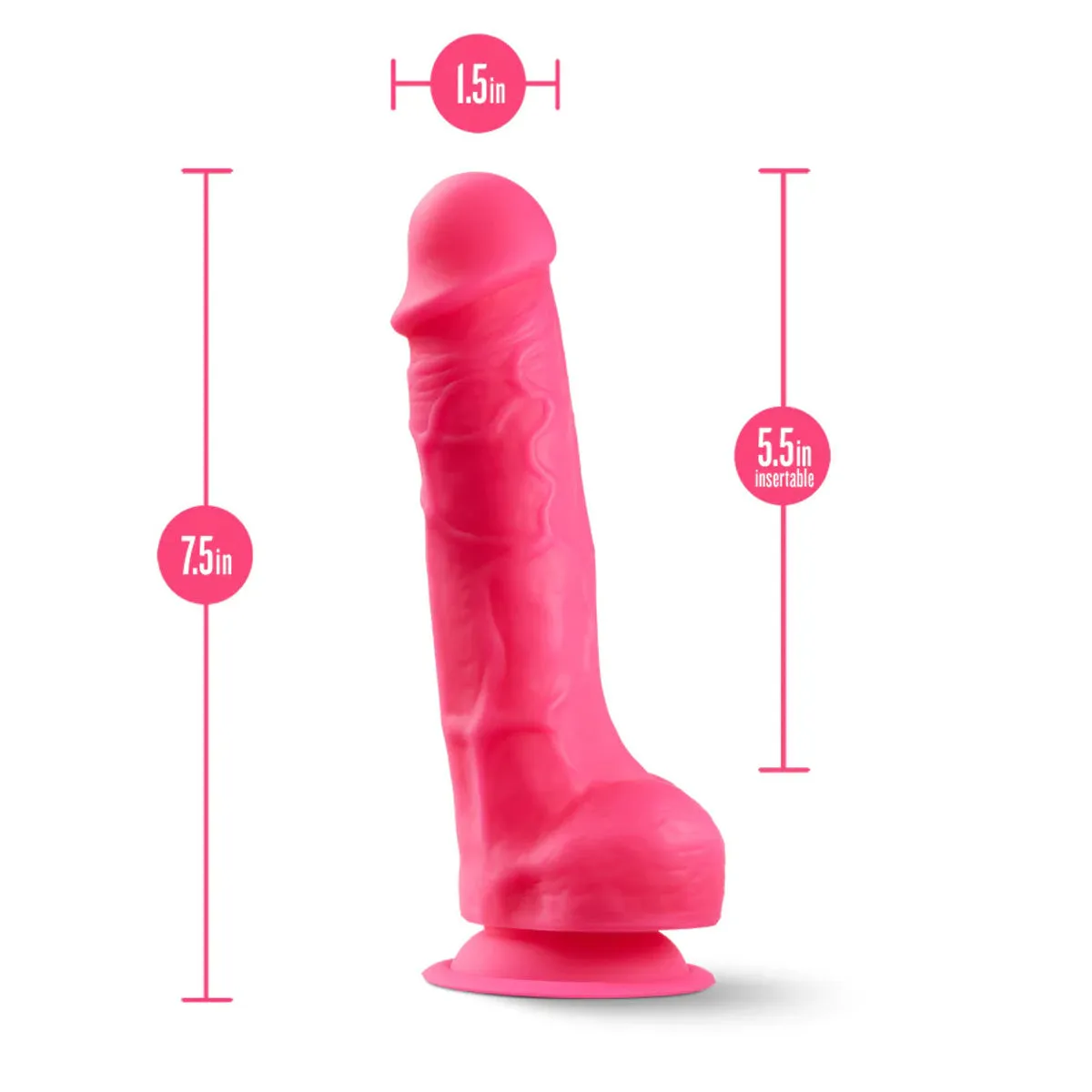 Blush Neo Elite Pink 7.5 Inch Suction Cup Dildo