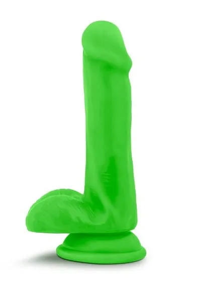 Blush Neo Neon Green 6 Inch Dual Density Cock With Balls