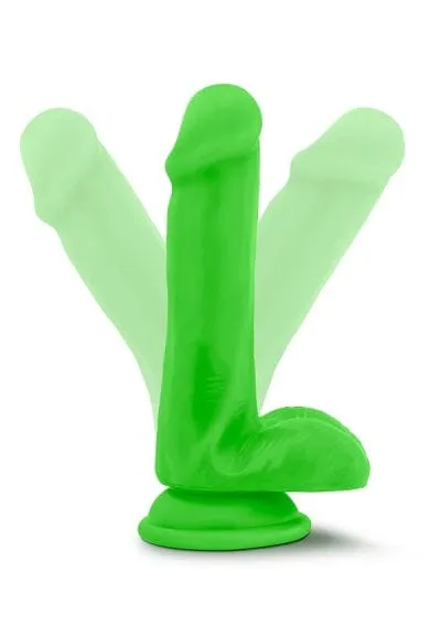 Blush Neo Neon Green 6 Inch Dual Density Cock With Balls