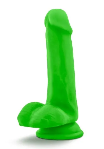 Blush Neo Neon Green 6 Inch Dual Density Cock With Balls