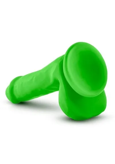 Blush Neo Neon Green 6 Inch Dual Density Cock With Balls