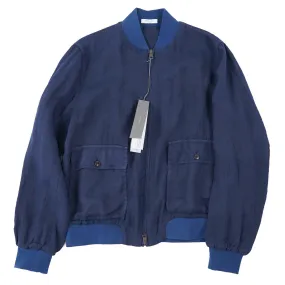 Boglioli Unlined Linen Bomber Jacket