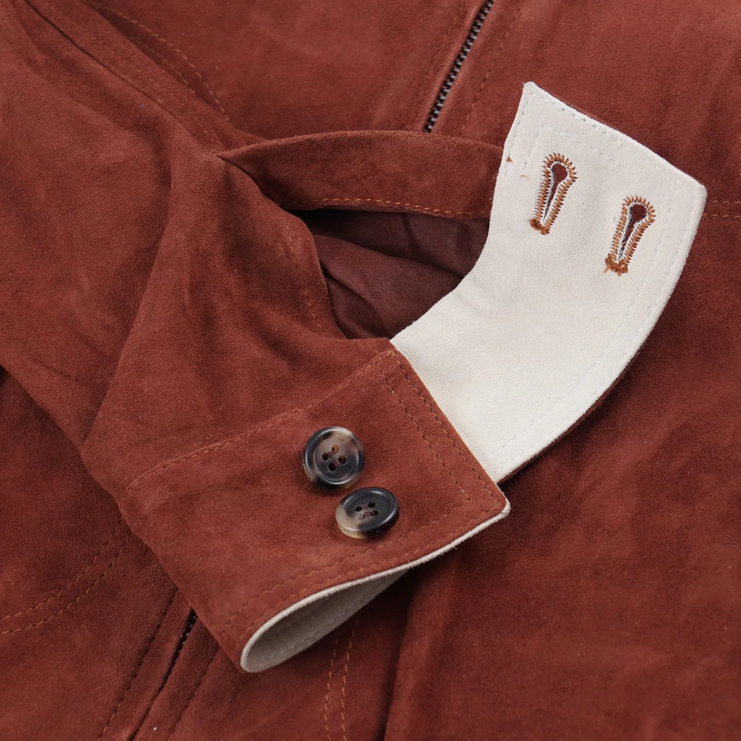 Borrelli Lightweight Unlined Suede Jacket