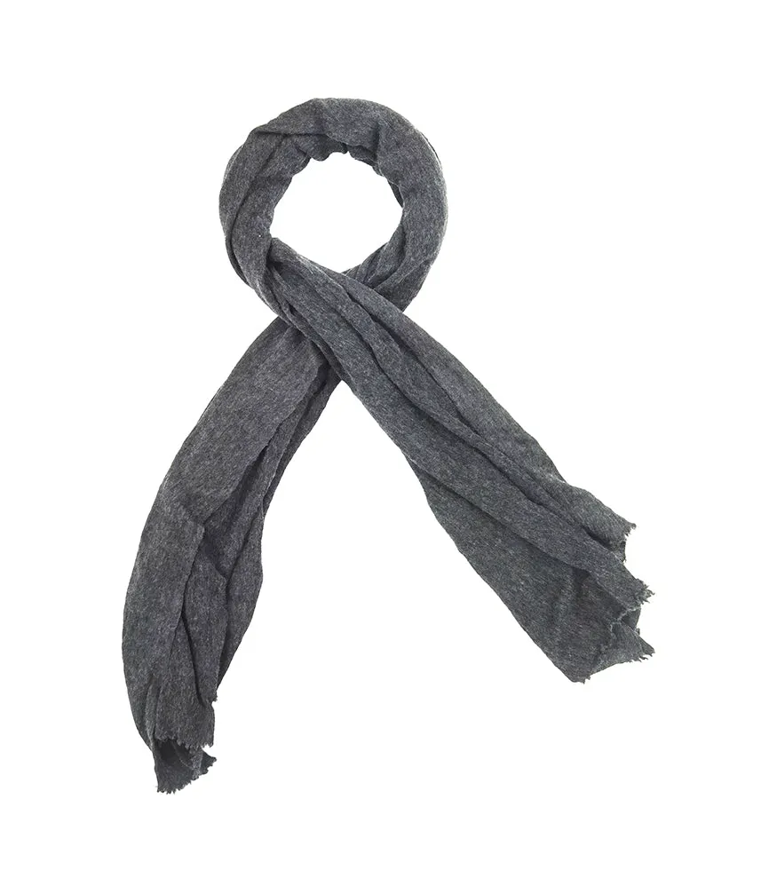 Botto Giuseppe Dark Grey Large Cashmere Melange Stole