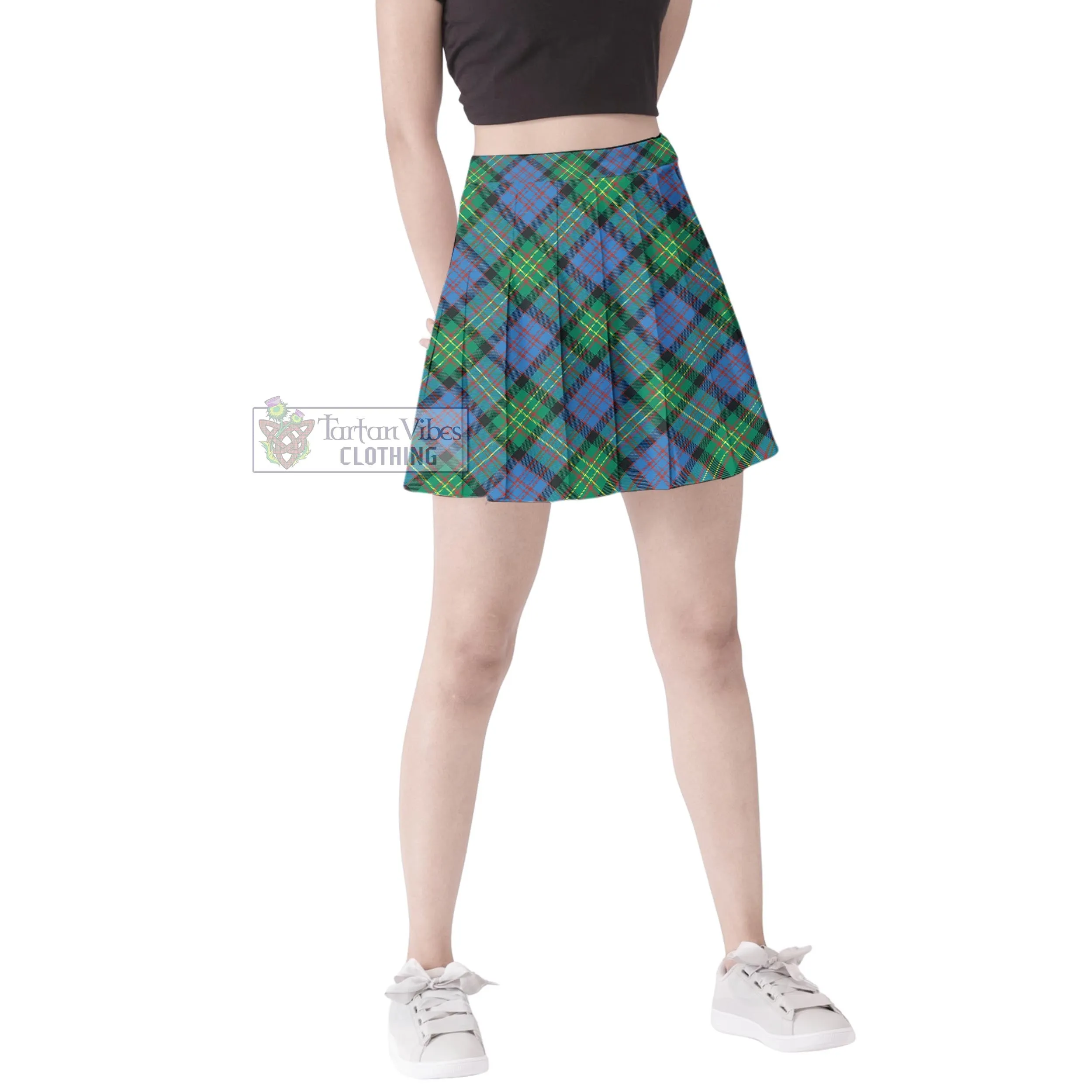 Bowie Ancient Tartan Women's Plated Mini Skirt