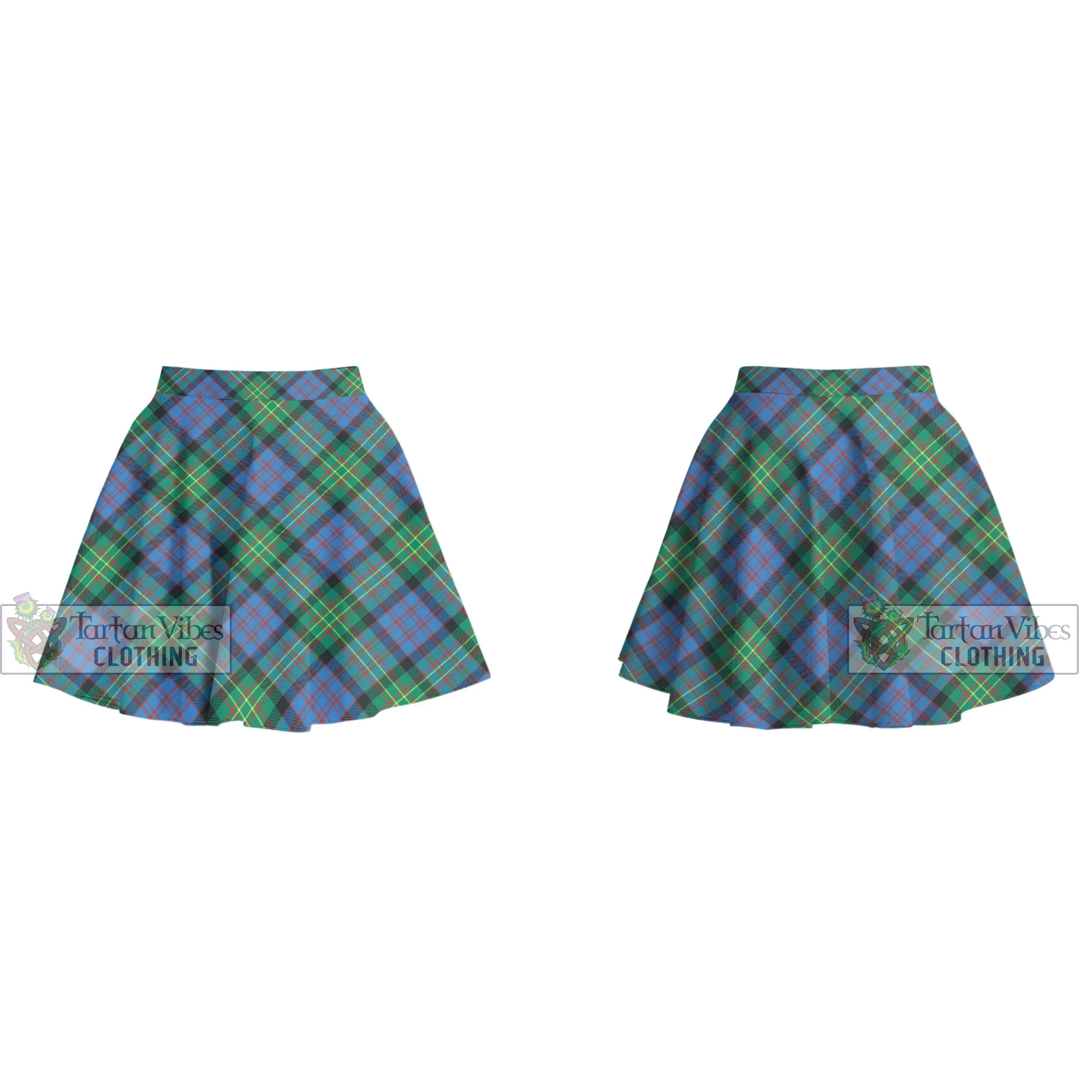 Bowie Ancient Tartan Women's Plated Mini Skirt