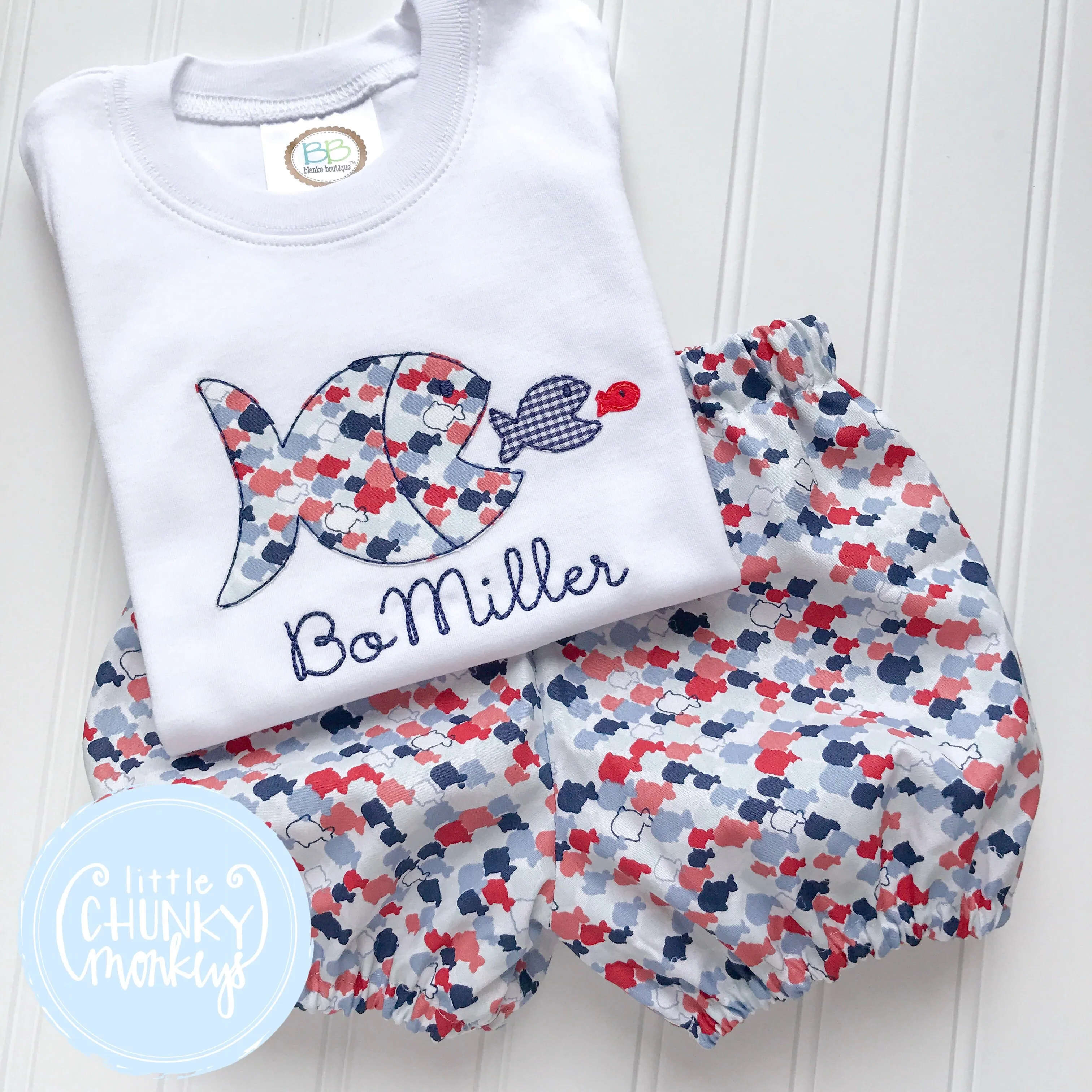 Boy Shirt - Fish Applique