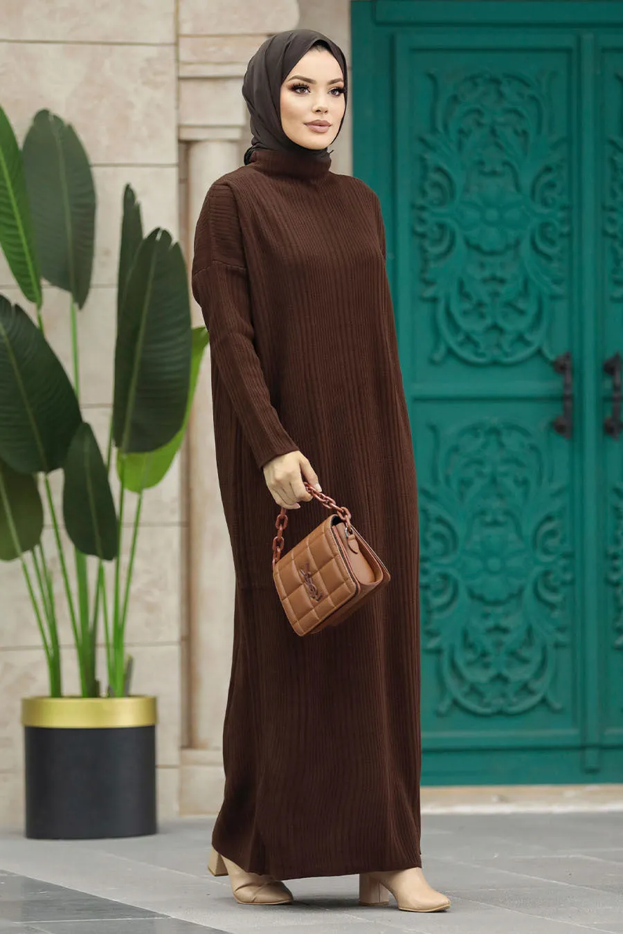 Brown Sweater Dress