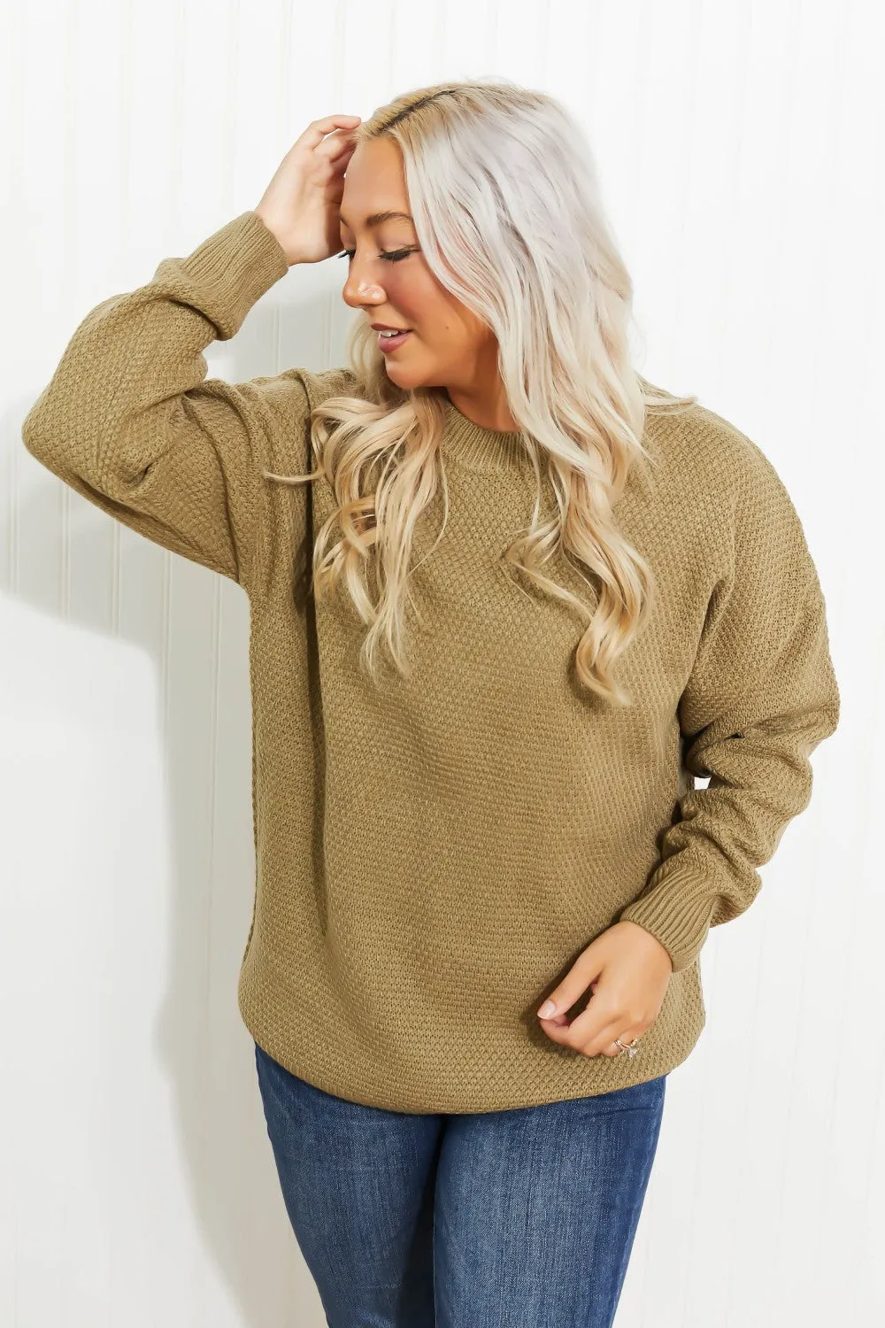 Bundled Up Round Neck Sweater