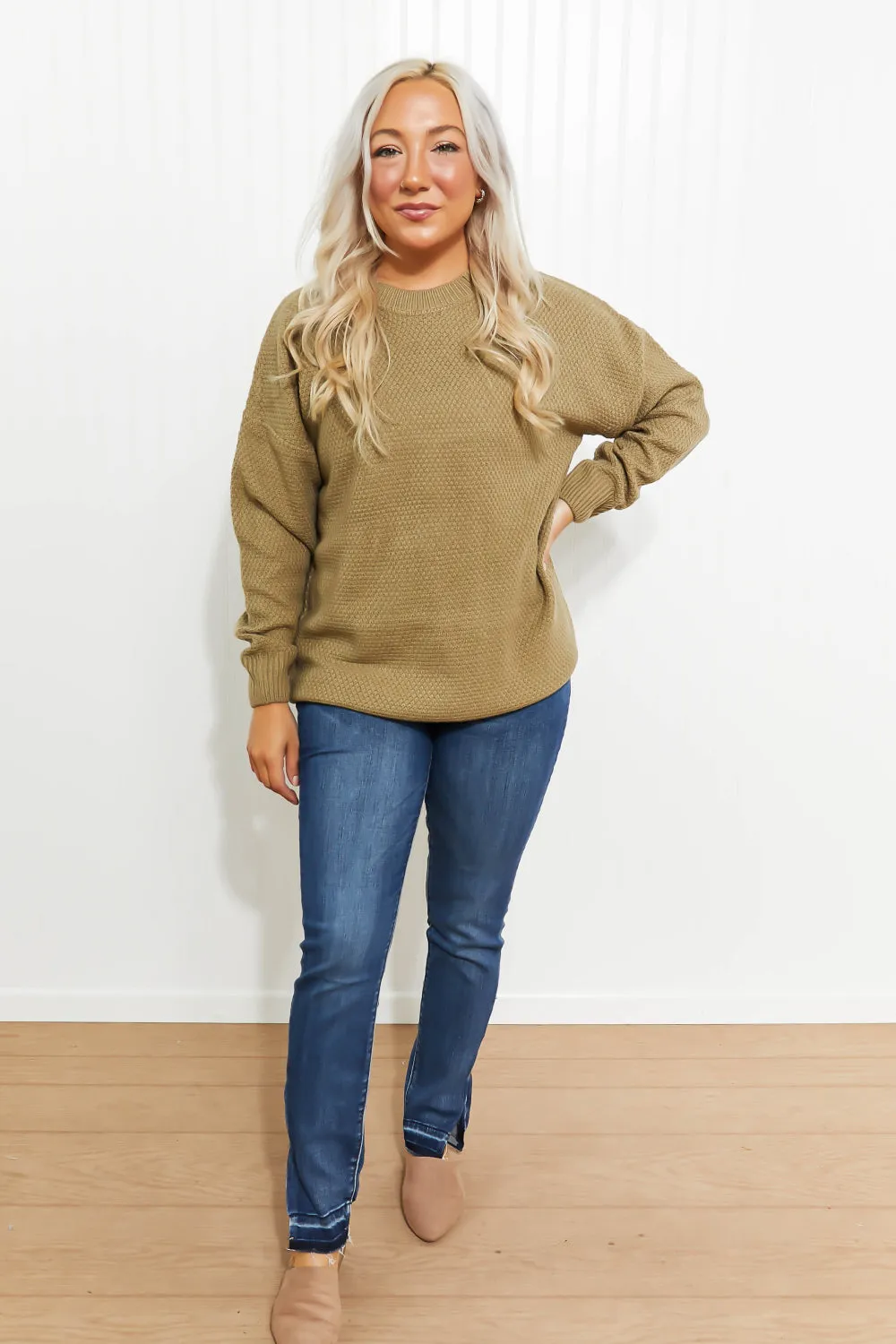 Bundled Up Round Neck Sweater