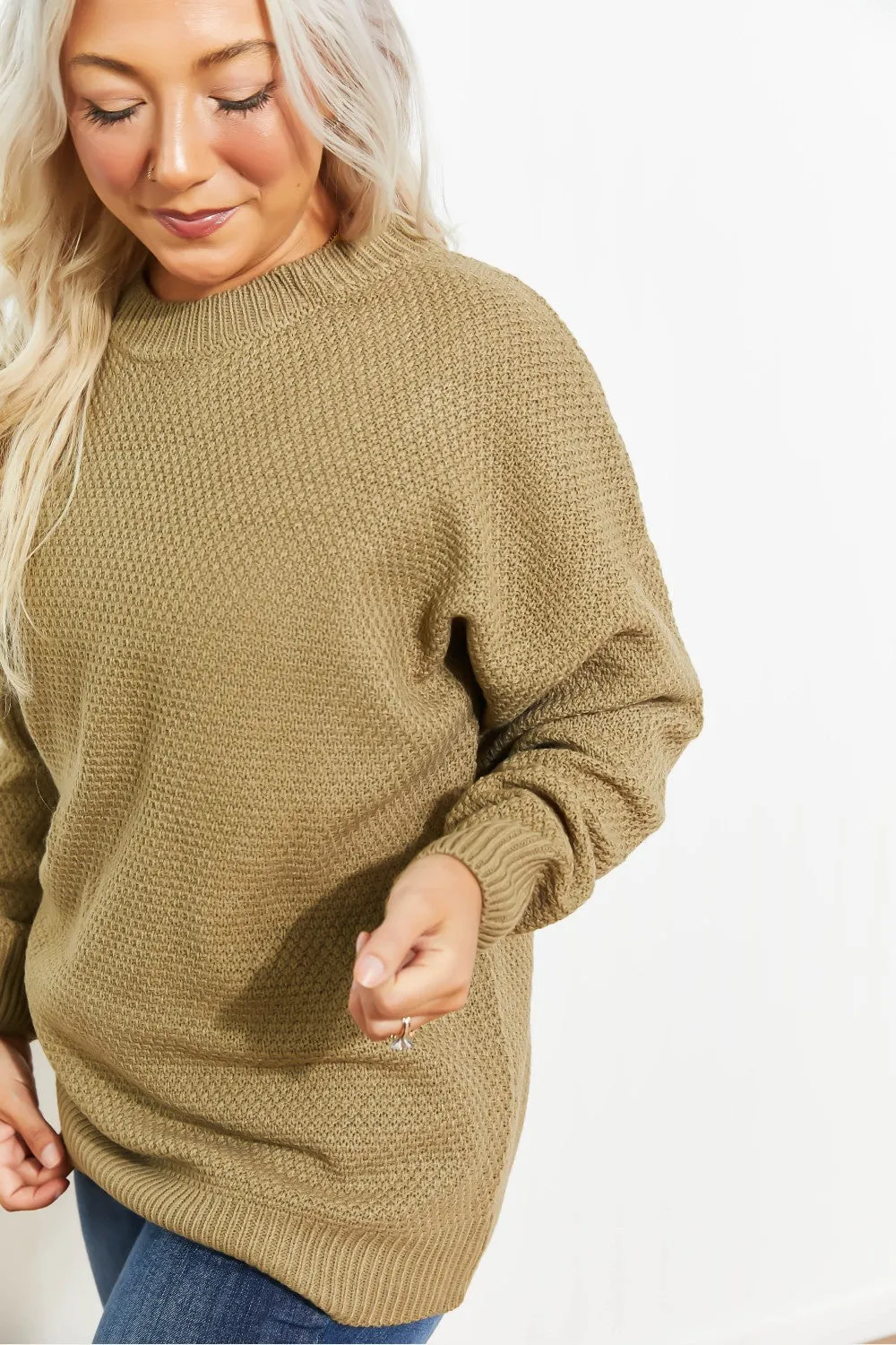 Bundled Up Round Neck Sweater