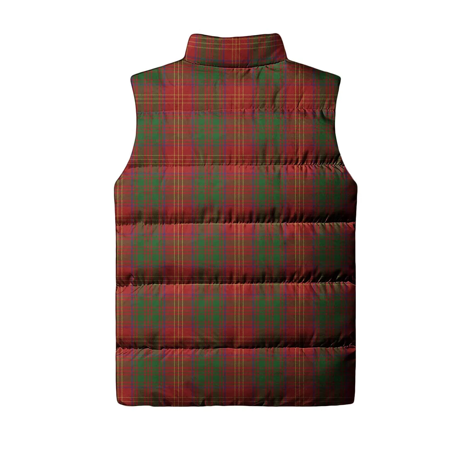 Burns Tartan Sleeveless Puffer Jacket with Family Crest