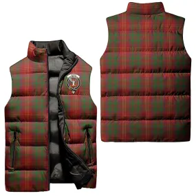 Burns Tartan Sleeveless Puffer Jacket with Family Crest