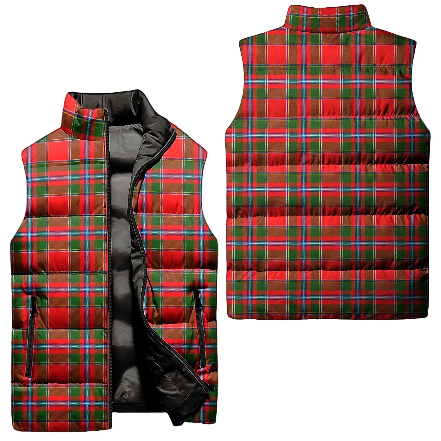 Butter Tartan Sleeveless Puffer Jacket