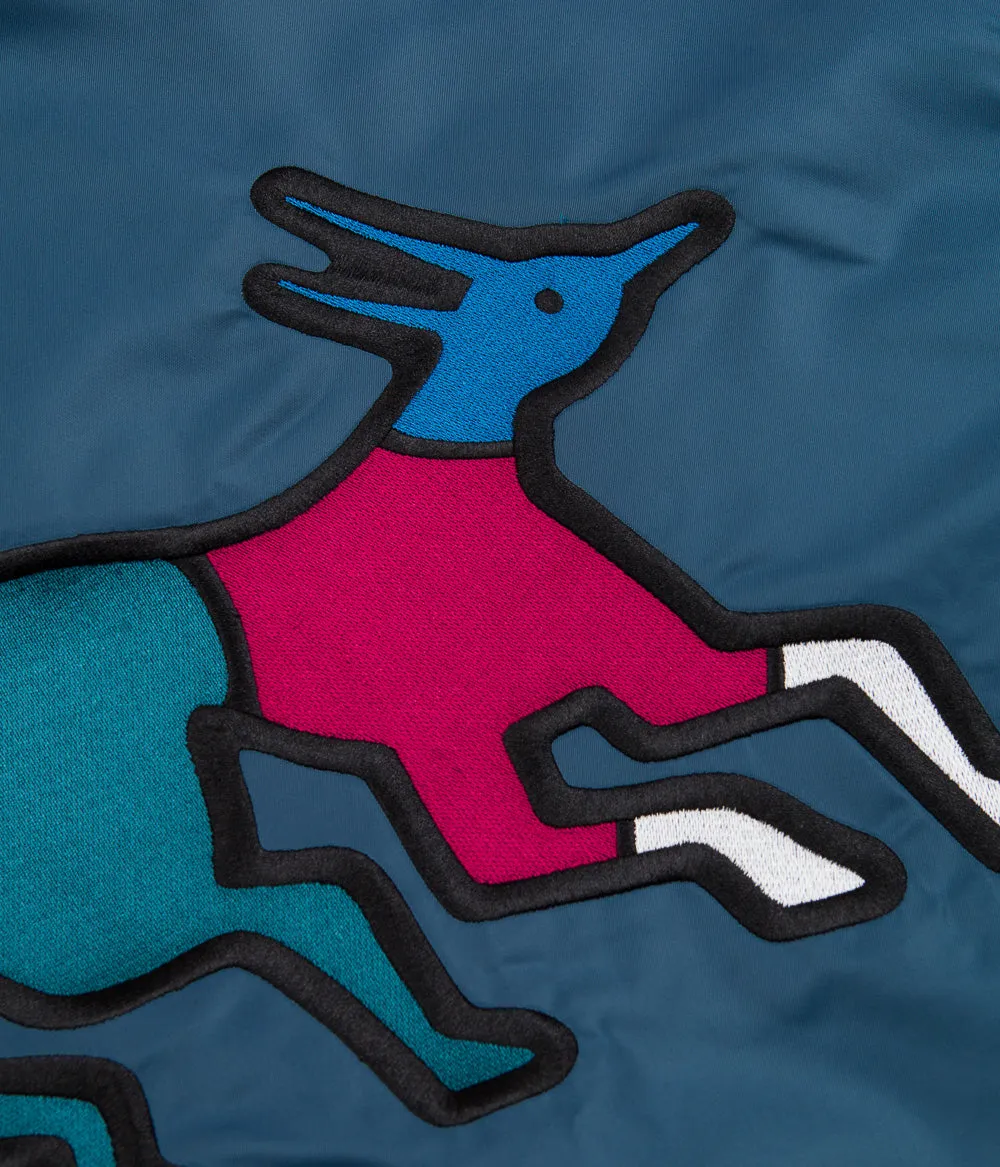 by Parra Stacked Pets Varsity Jacket - Teal