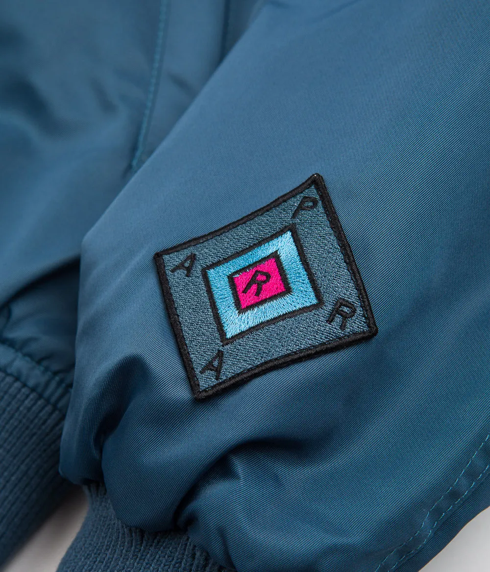 by Parra Stacked Pets Varsity Jacket - Teal