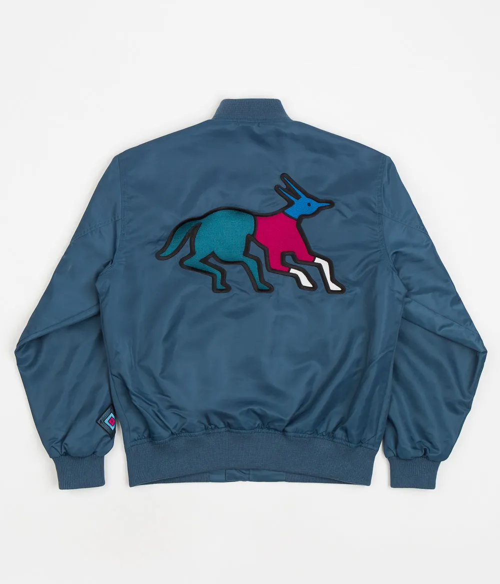 by Parra Stacked Pets Varsity Jacket - Teal